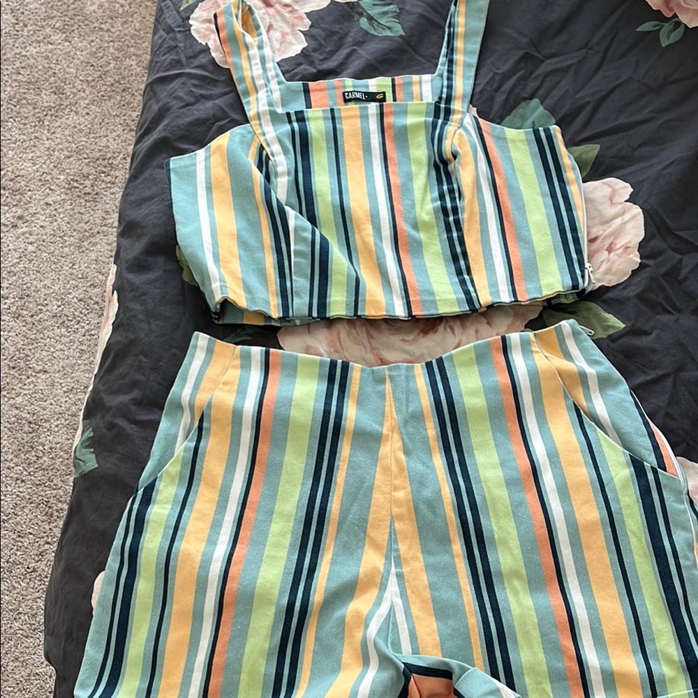 CARMEL top and shorts outfit. Top is L and bottom is M bought in Brazil 🇧🇷